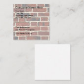 Brick Wall thema verwijderen Vierkante Visitekaartje (Voorkant / Achterkant)