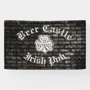 Brick wall trendy modern grundge Irish shamrock Spandoek