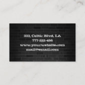 Brick wall trendy modern grundge Irish shamrock Visitekaartje (Achterkant)