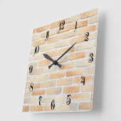 Brick wall vierkante klok (Hoek)