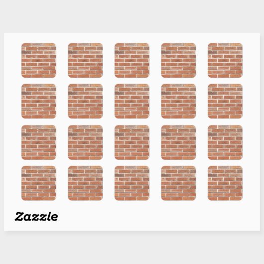 Brick Wall Vierkante Sticker (Vel)