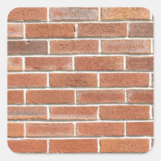Brick Wall Vierkante Sticker (Voorkant)