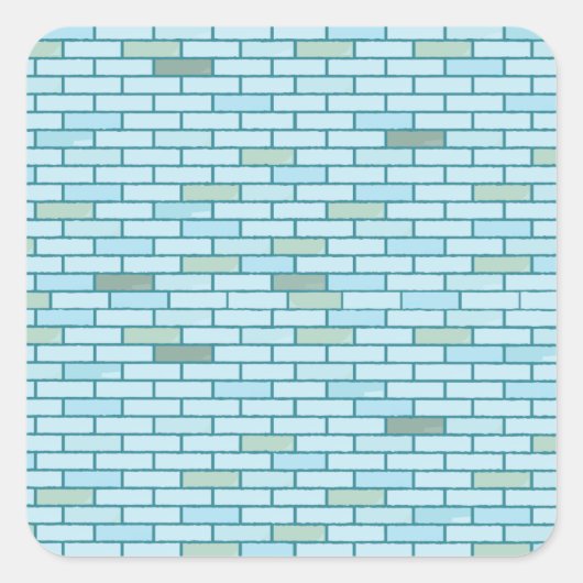 Brick Wall Vierkante Sticker (Voorkant)