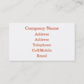 BRICK WALL VISITEKAARTJE (Achterkant)