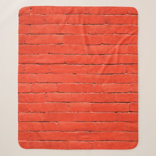 Brick wall wall red bricks sherpa deken (Voorkant)
