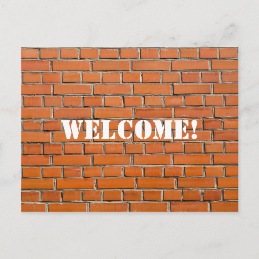 Brick Wall - Welkom Briefkaart (Voorkant)