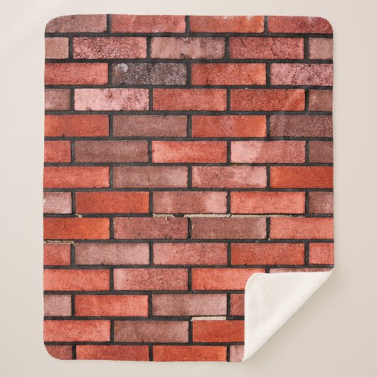 Brick wall with red brick, red brick background. b sherpa deken (Voorkant)