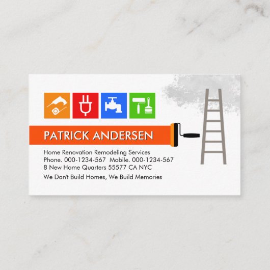 Brick Wall Wood Layer Paint Splatter Visitekaartje (Achterkant)