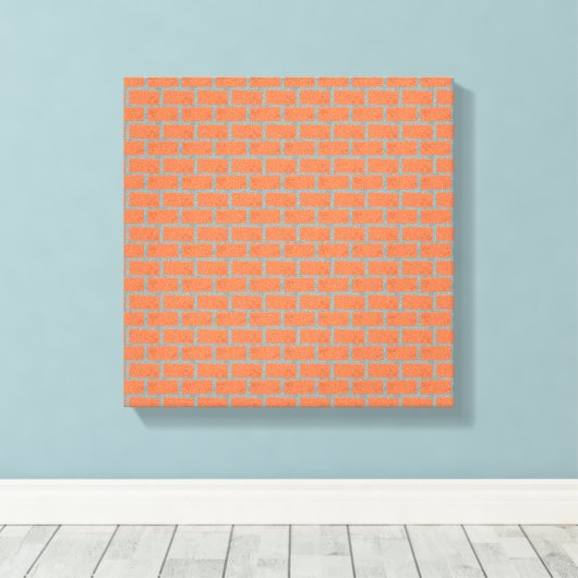 Brick Wall Wrapped Canvas 12" x 12", 1,5", Single (Insitu (Houten vloer))