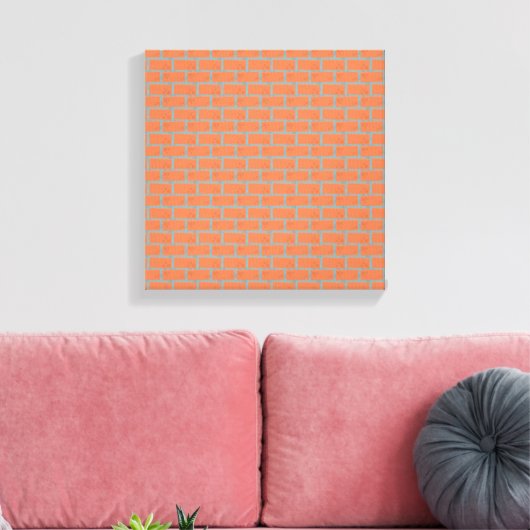Brick Wall Wrapped Canvas 12" x 12", 1,5", Single (Insitu (Woonkamer))