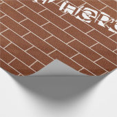 Brick Wall Wrapping Paper met aangepaste tekst Cadeaupapier (Hoek)
