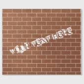 Brick Wall Wrapping Paper met aangepaste tekst Cadeaupapier (Vlak)
