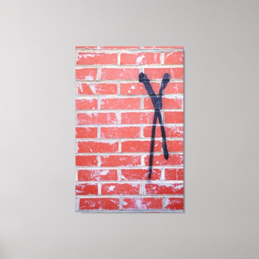 Brick Wall X Canvas Afdruk (Voorkant)