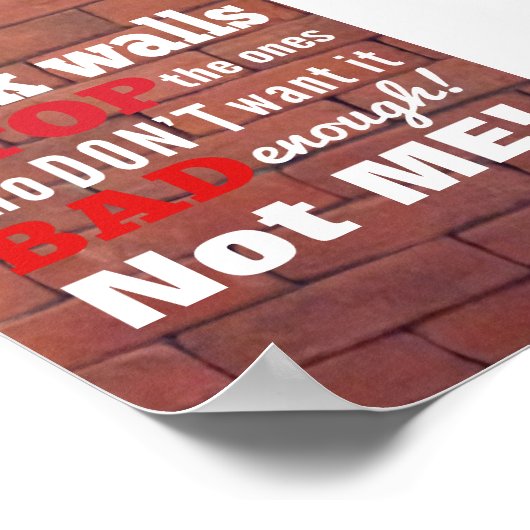 Brick Walls. Belemmeringen. Bepaling Poster (Hoek)