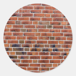 Brick-wand met gewrichten ronde sticker