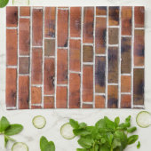 Brick-wand met gewrichten theedoek (Gevouwen)