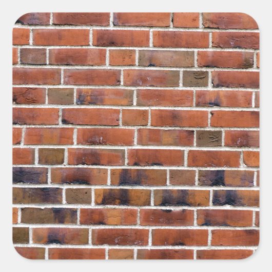 Brick-wand met gewrichten vierkante sticker (Voorkant)