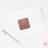 Brick-wand met gewrichten vierkante sticker (Envelop)