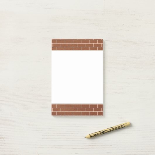 Brick-wandontwerp Post-it® Notes (Op bureau)