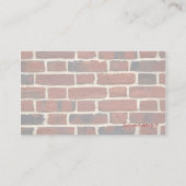 Brick-wandthema bouw visitekaartje (Achterkant)