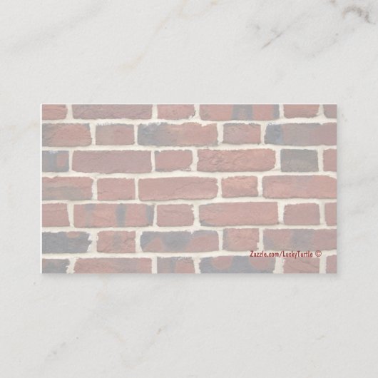 Brick-wandthema bouw visitekaartje (Achterkant)