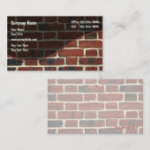 Brick-wandthema bouw visitekaartje (Voorkant / Achterkant)