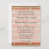 Brick Wedding Uitnodiging (Voorkant)
