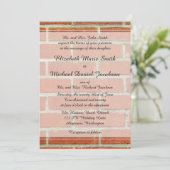 Brick Wedding Uitnodiging (Staand voorkant)