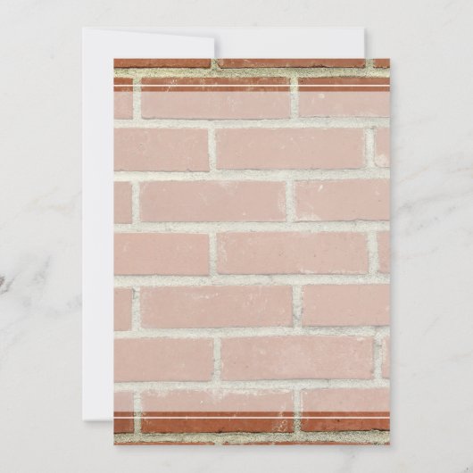 Brick Wedding Uitnodiging (Achterkant)