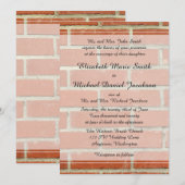 Brick Wedding Uitnodiging (Voorkant / Achterkant)