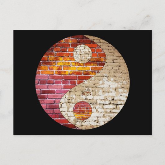 Brick Yin Yang Briefkaart (Voorkant)