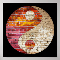 Brick Yin Yang Poster