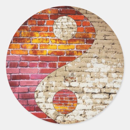 Brick Yin Yang Stickers (Voorkant)