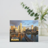 Brickell Skyline in Miami, Florida Briefkaart (Staand voorkant)