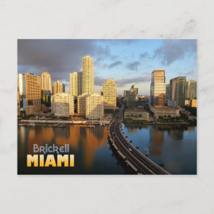 Brickell Skyline in Miami, Florida Briefkaart