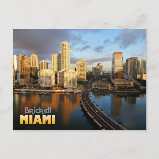 Brickell Skyline in Miami, Florida Briefkaart (Voorkant)
