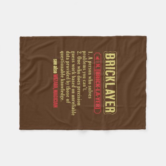 Brickie Bricklay Construction Bricklayer Fleece Deken (Voorkant (Horizontaal))