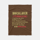 Brickie Bricklay Construction Bricklayer Fleece Deken (Voorkant)