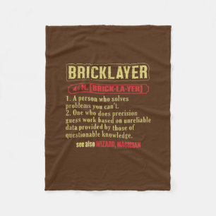 Brickie Bricklay Construction Bricklayer Fleece Deken