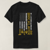 Bricklayer American Flag, baksteenbaksteen T-shirt (Design voorkant)