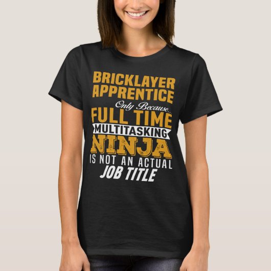 Bricklayer Apprentice T-shirt (Voorkant)