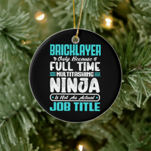 Bricklayer Baan Titel Beroep Grappige Bouwer Keramisch Ornament