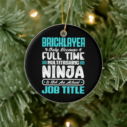 Bricklayer Baan Titel Beroep Grappige Bouwer Keramisch Ornament (Boom)