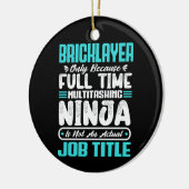 Bricklayer Baan Titel Beroep Grappige Bouwer Keramisch Ornament (Links)