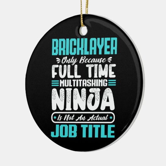 Bricklayer Baan Titel Beroep Grappige Bouwer Keramisch Ornament (Links)