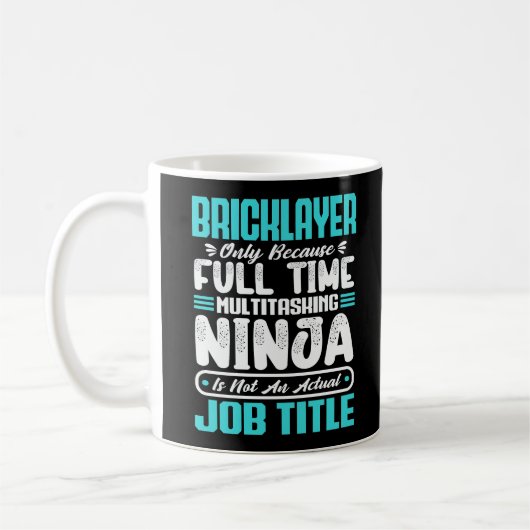 Bricklayer Baan Titel Beroep Grappige Bouwer Koffiemok (Links)