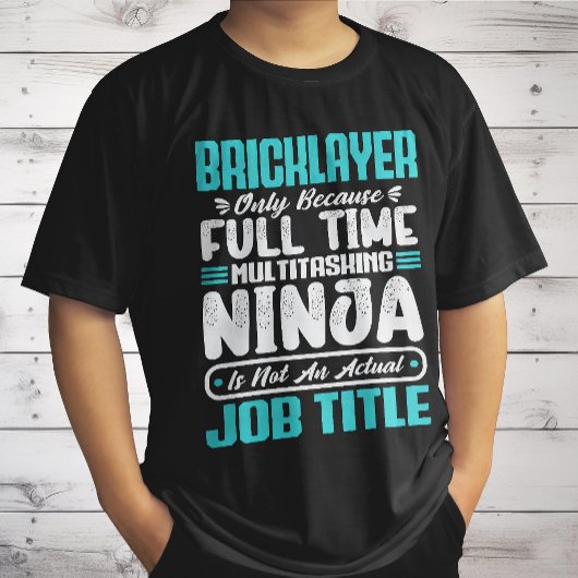 Bricklayer Baan Titel Beroep Grappige Bouwer T-shirt