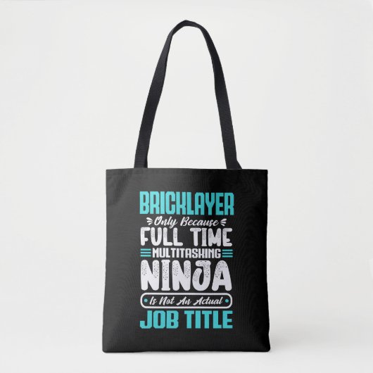 Bricklayer Baan Titel Beroep Grappige Bouwer Tote Bag (Voorkant)
