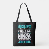 Bricklayer Baan Titel Beroep Grappige Bouwer Tote Bag (Achterkant)