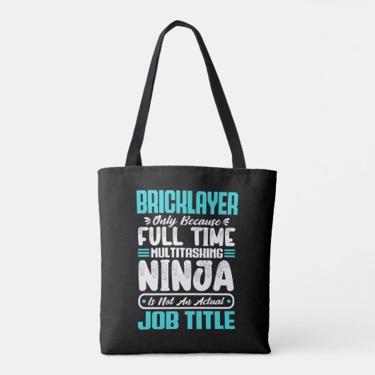 Bricklayer Baan Titel Beroep Grappige Bouwer Tote Bag (Achterkant)